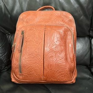 American Leather Co Cleveland backpack - Brandy Tooled - NWOT